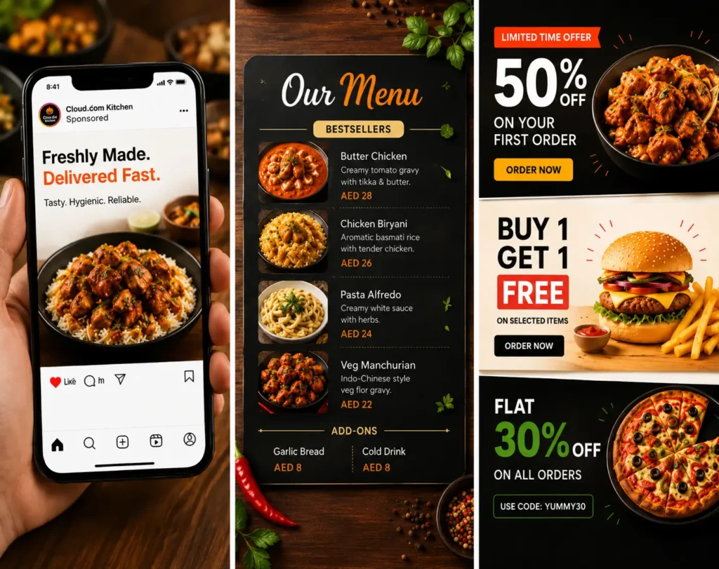 content creation for cloud kitchen